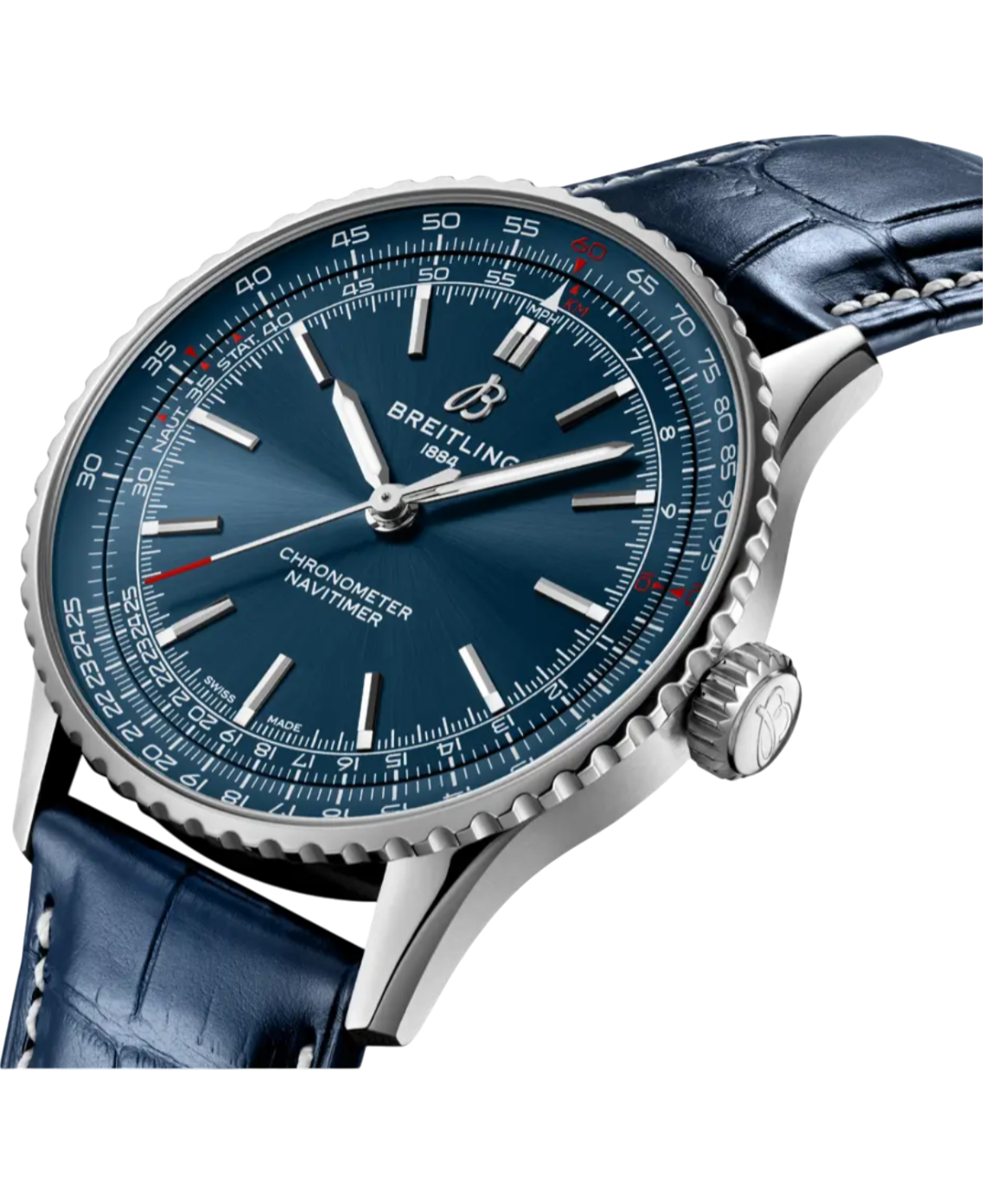 Breitling A17329161C1P1 Navitimer Automatic 41 blå profil