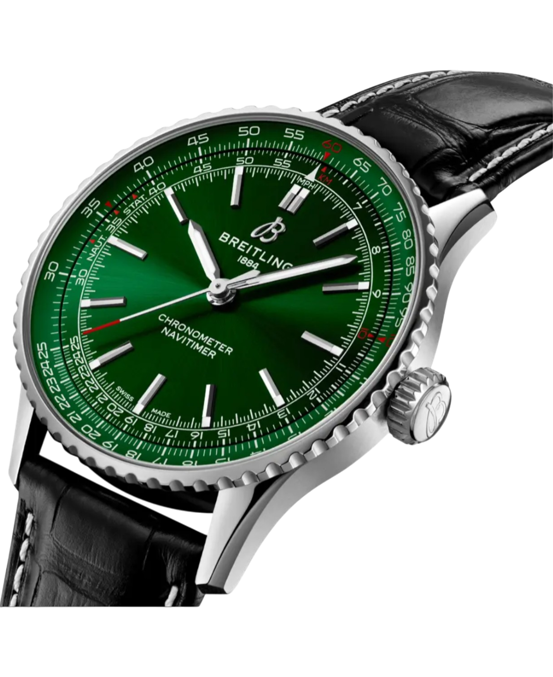 Breitling A17329371L1P1 Navitimer Automatic 41 grön profil