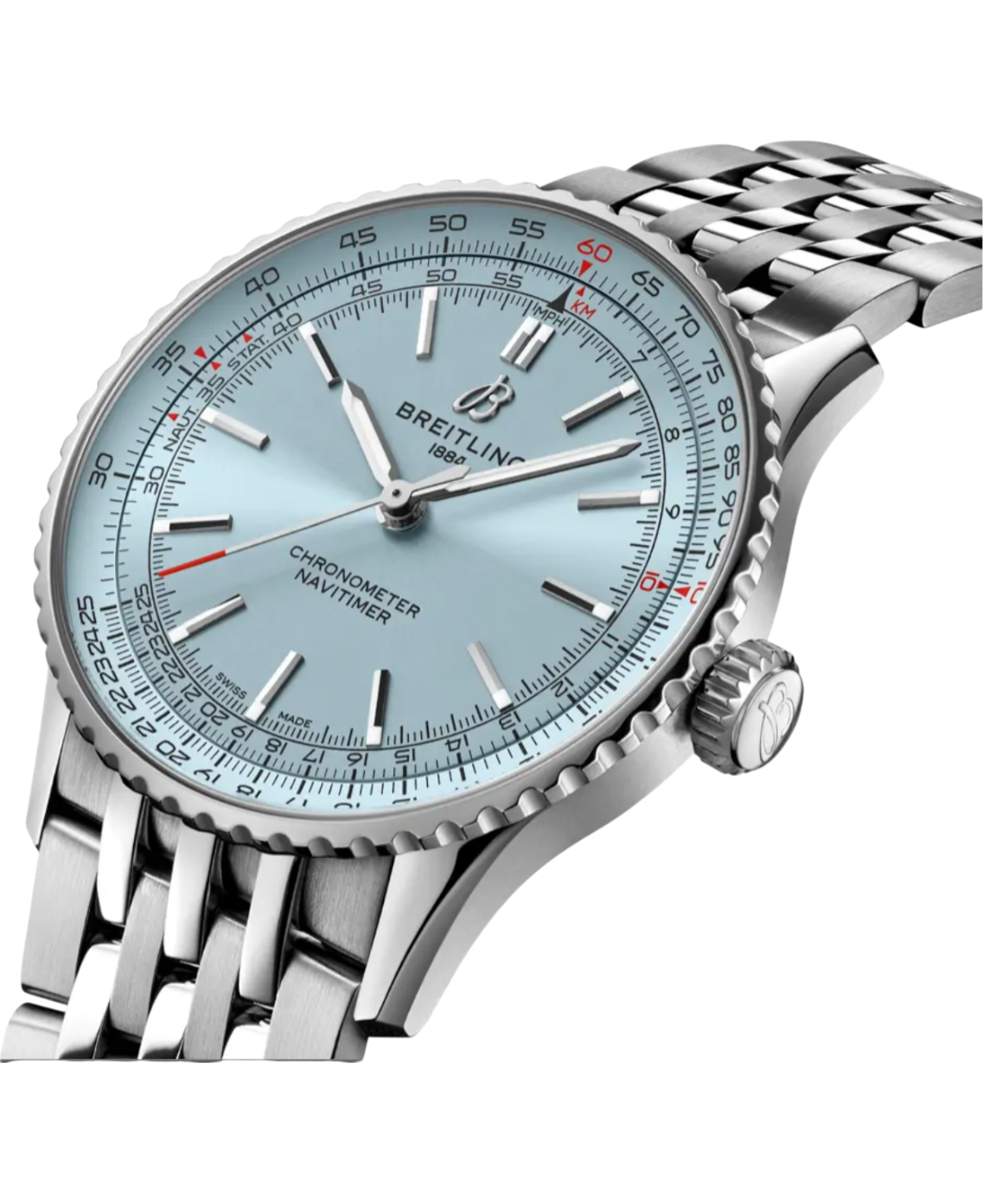 Breitling A17329171C1A1 Navitimer Automatic 41 ljusblå profil
