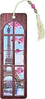Springtime in Paris : bokmärke med tofs och pärla