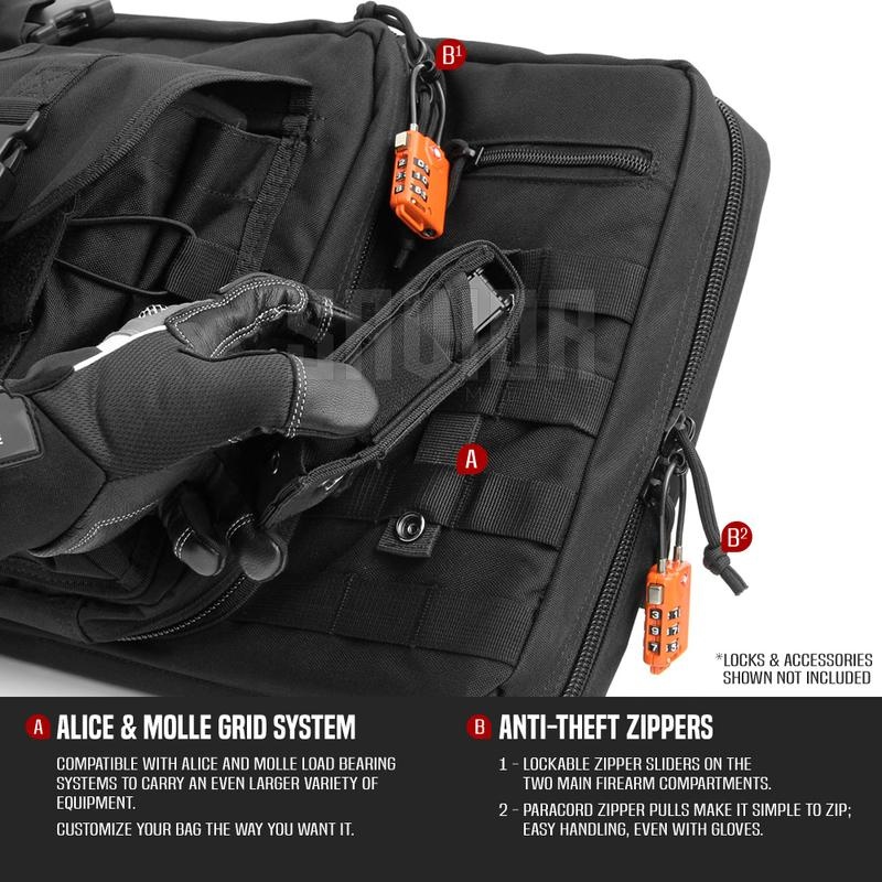 Savior Equipment American Classic 36" Double Rifle Bag - Black 5