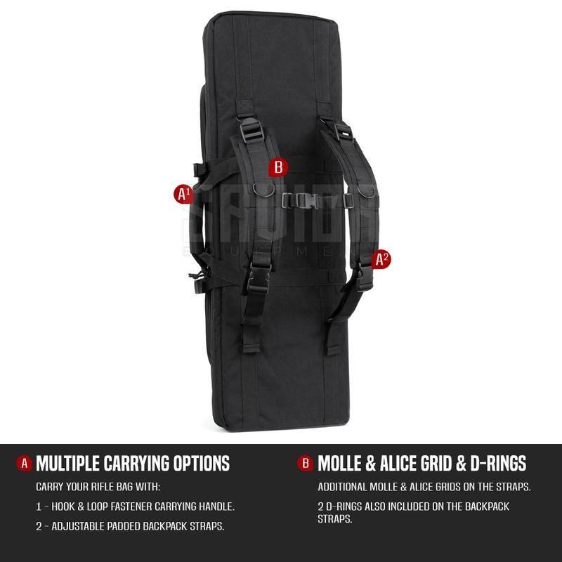 Savior Equipment American Classic 36" Double Rifle Bag - Black 6