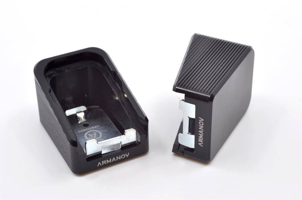 Armanov Magazine Base Pad +2rds for Glock 2