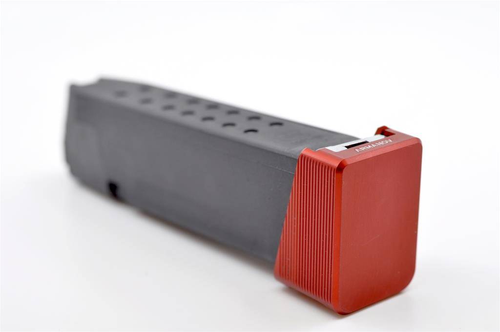 Armanov Magazine Base Pad +2rds for Glock 9