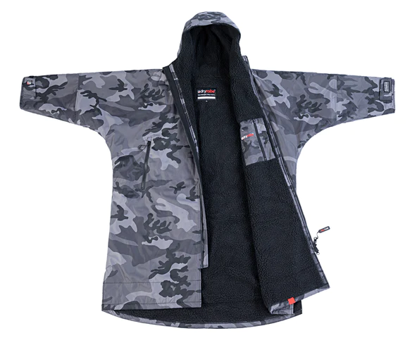 dryrobe® Advance Long Sleeve - Black Camo / Black