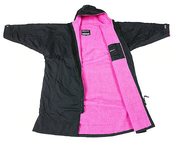 dryrobe® Advance Long Sleeve - Black / Pink