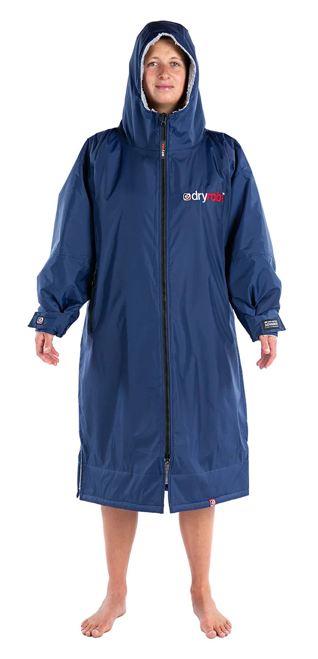 dryrobe® Advance Long Sleeve - Navy / Grey 4