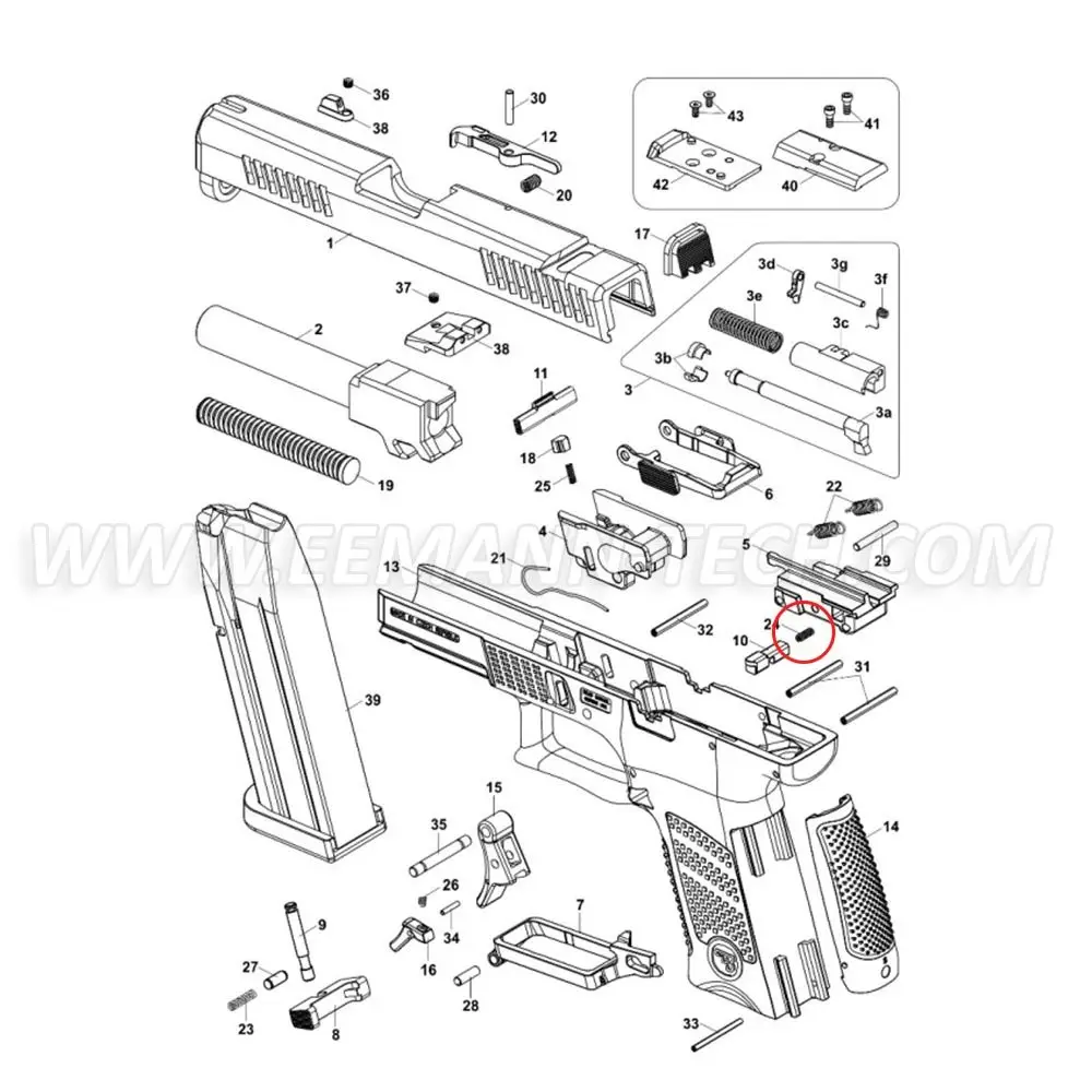 Eemann Tech Trigger Bar Disconnector Spring 3