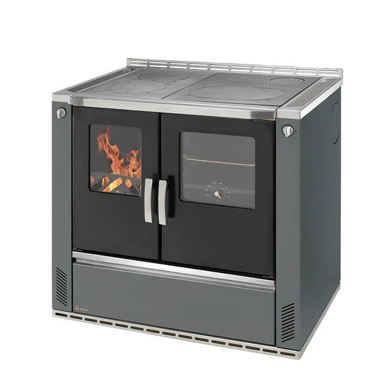 Wamsler vedspis W3-90 - Rökutgång Höger - Stålhäll - 3