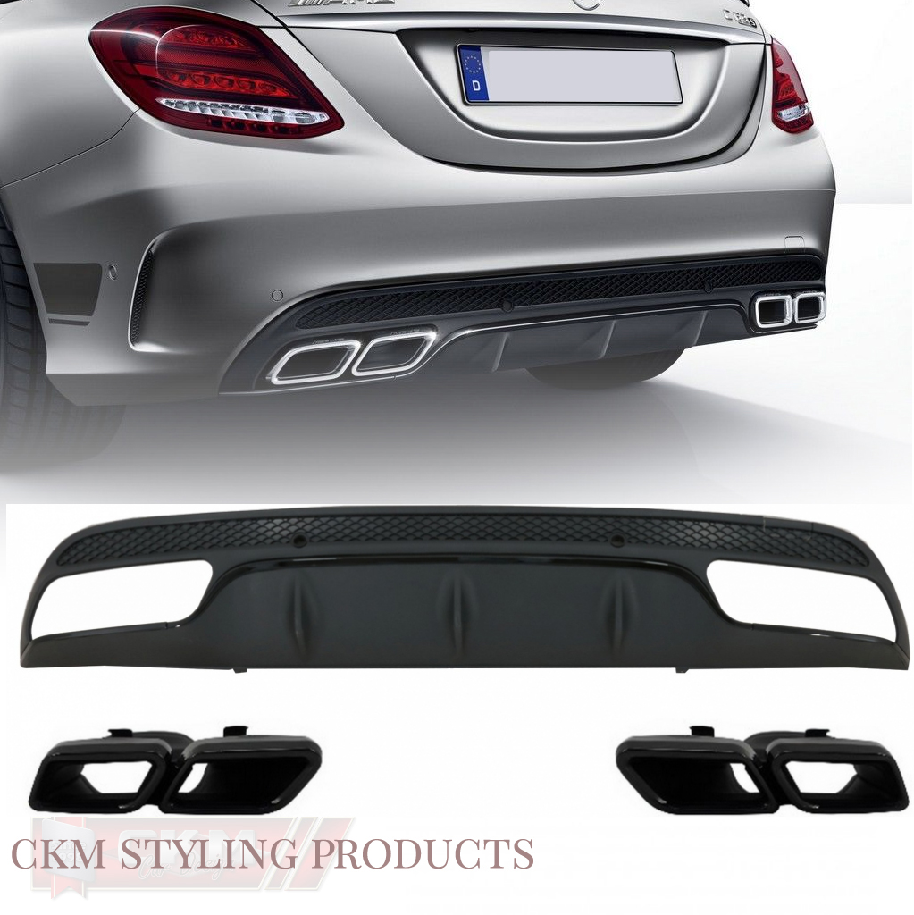 1. C63 look diffuser+pipes ALL BLACK