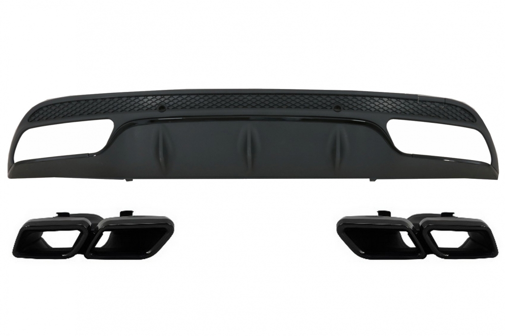 1. C63 look diffuser+pipes ALL BLACK - 2
