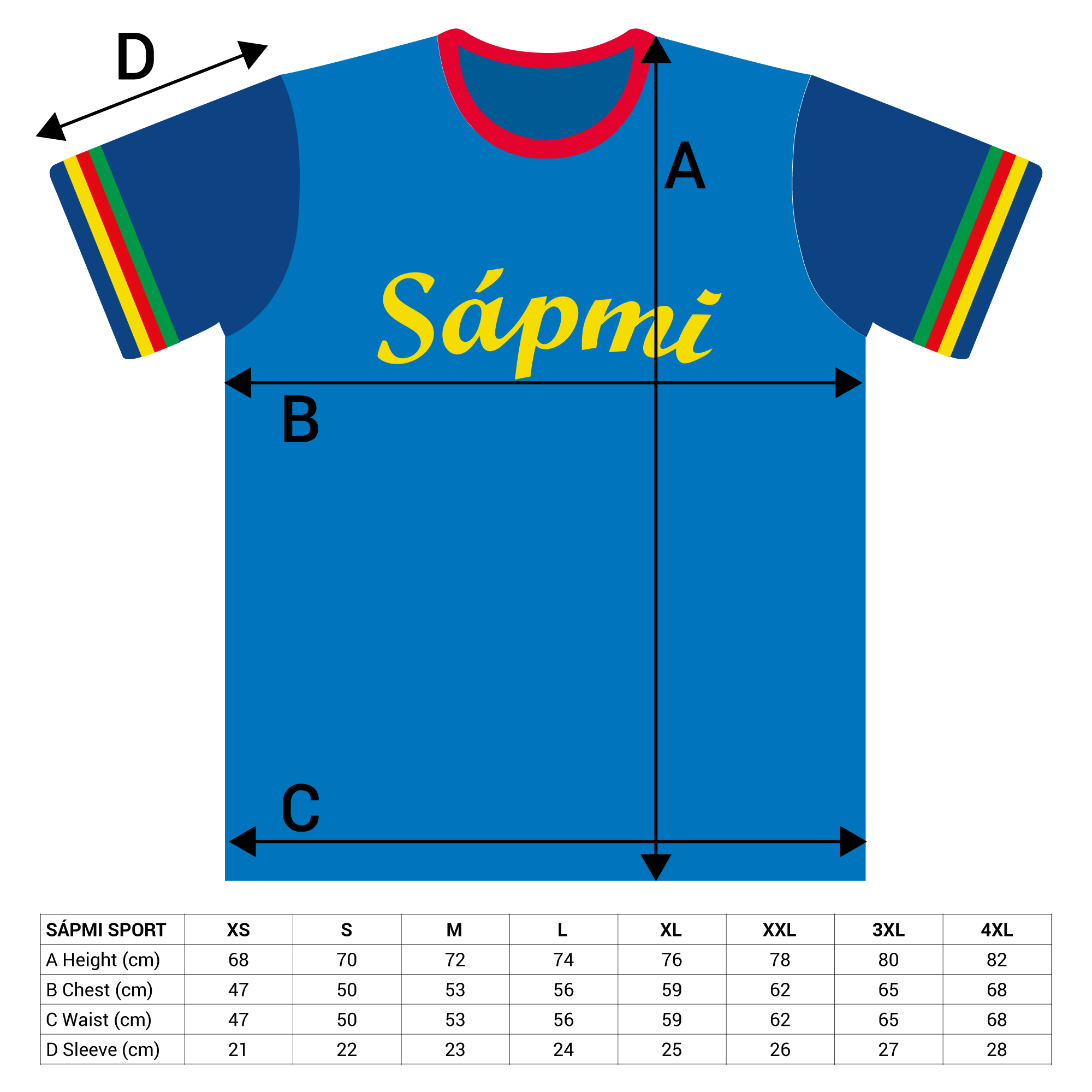 T-shirt Sápmi Sport blå - 4