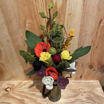 Kerstins extra stora bukett av vackra ullblommor