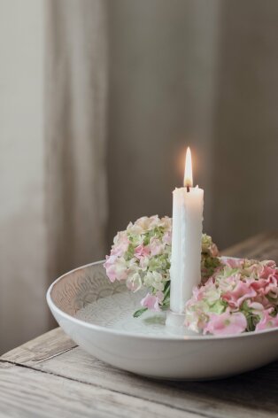 Ljusstake - Happiness - Vit -  Majas Cottage - 2