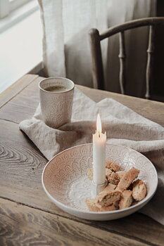 Ljusstake - Happiness - Vit -  Majas Cottage