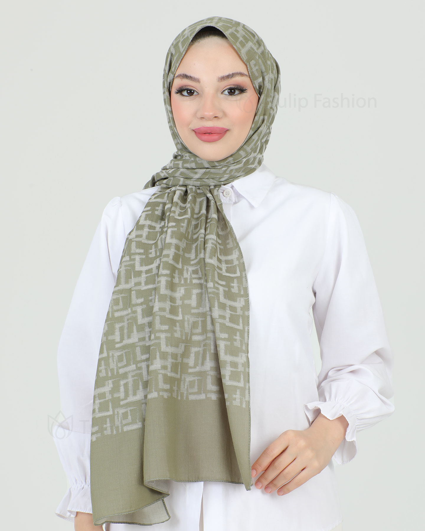 Hijab - Squares - Green