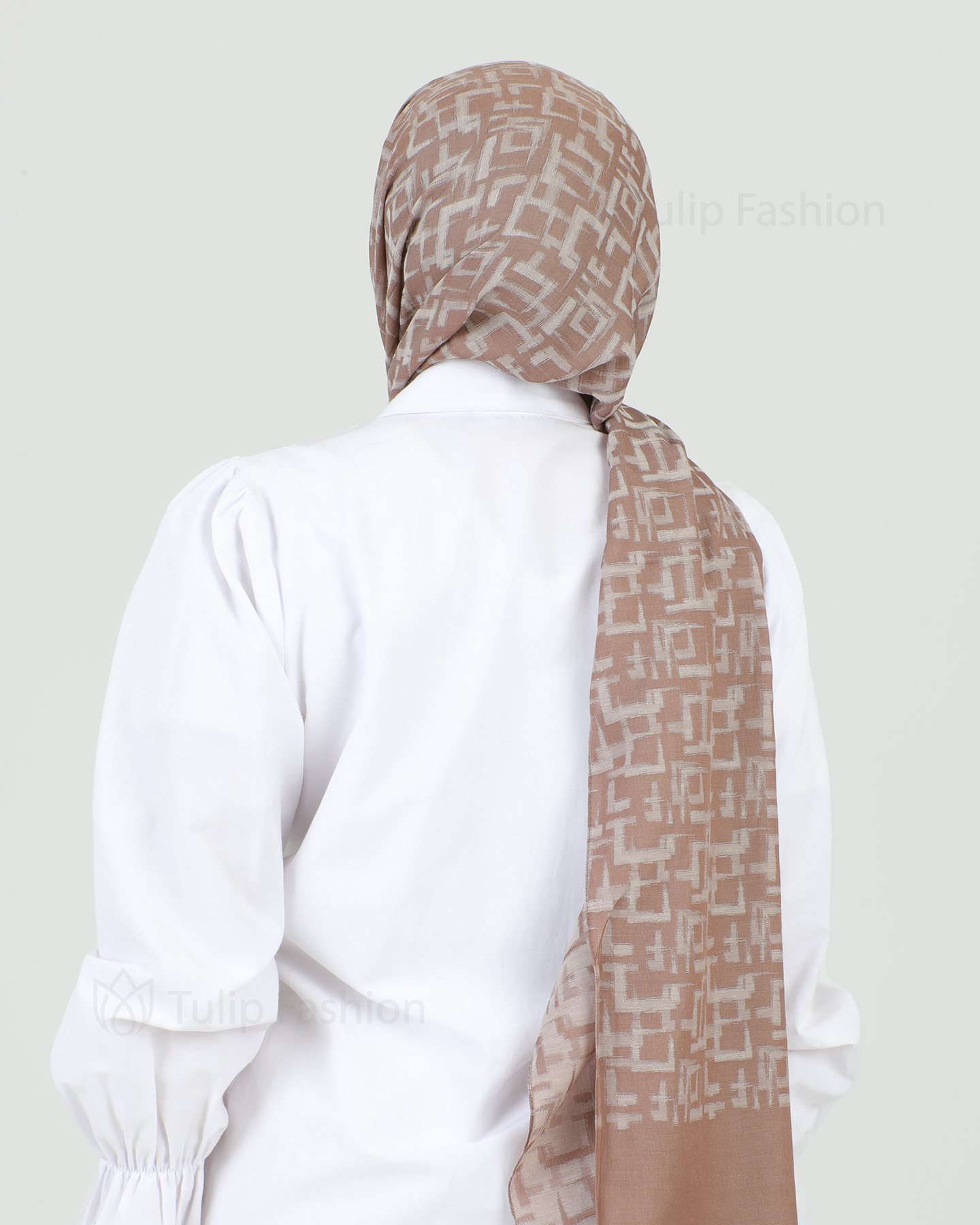 Hijab - Squares - Brown - 2
