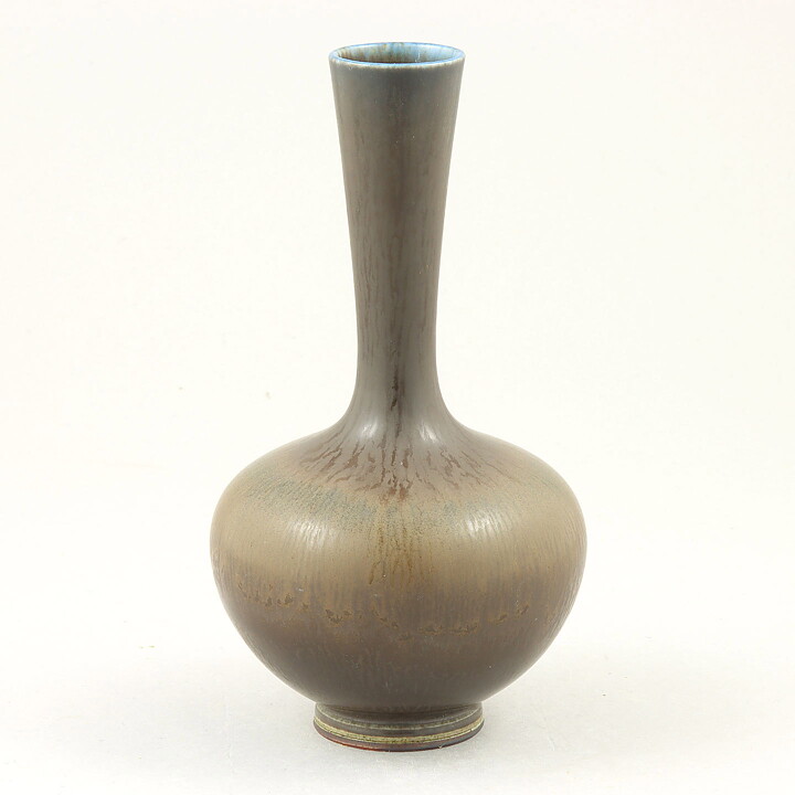 Berndt Friberg (1962) Unique Brown Haresfur Vase 15 cm