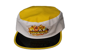 Korvfabrikören Keps gul/vit