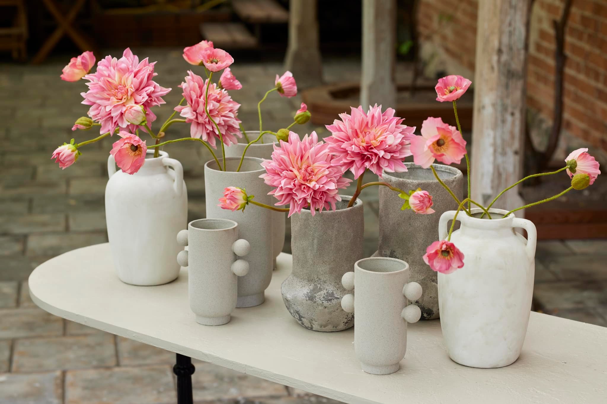 Dahlia - Pink - Real Touch - 70 cm - 3