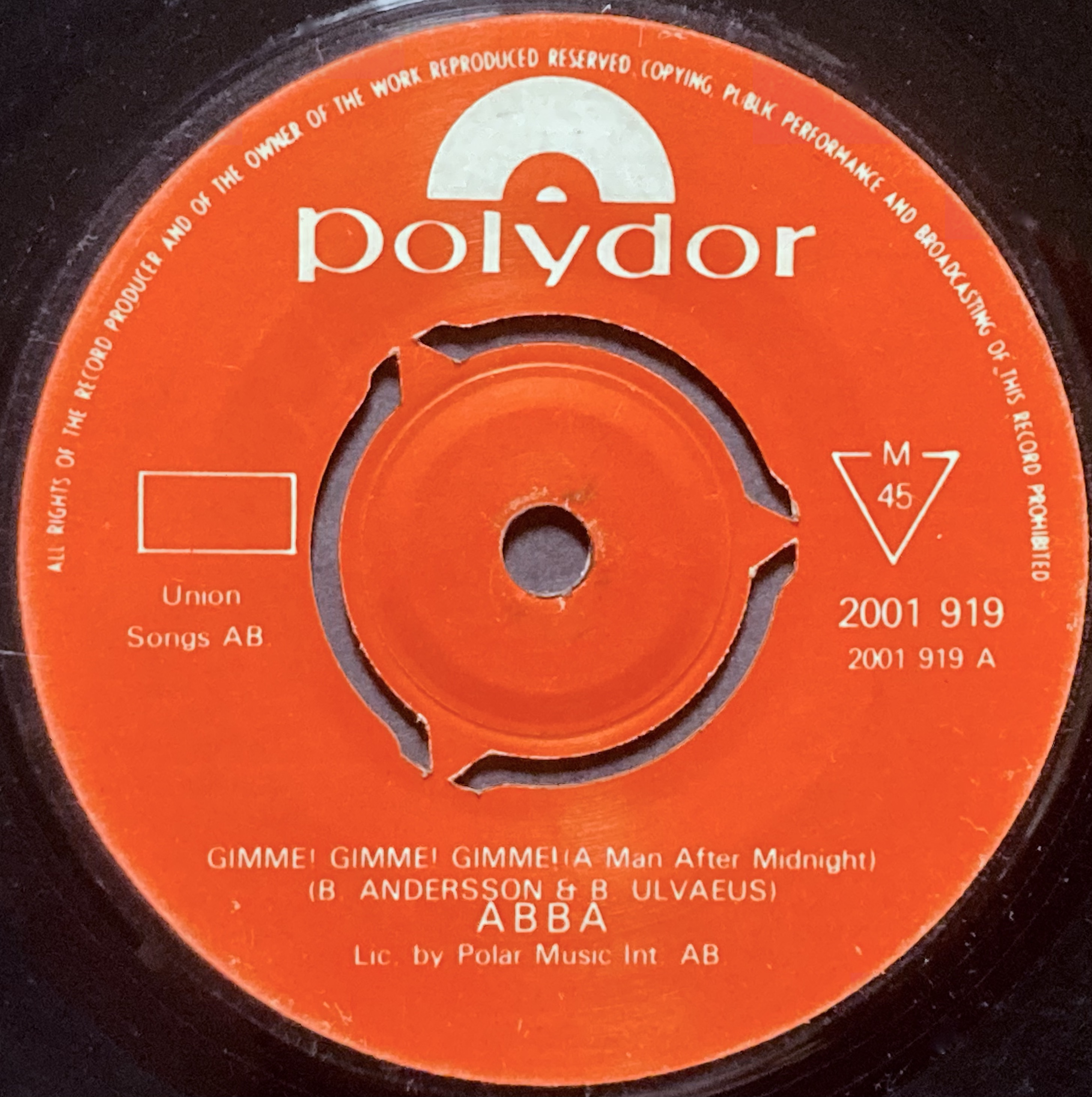 ABBA - Gimme! Gimme! Gimme! KENYA 45 1979!