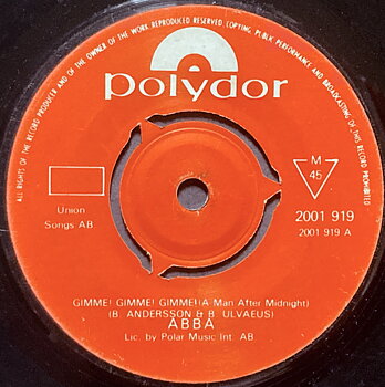 ABBA - Gimme! Gimme! Gimme! KENYA 45 1979!