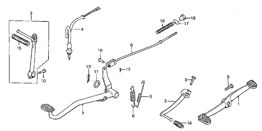 Brake pin joint - Honda original - 3