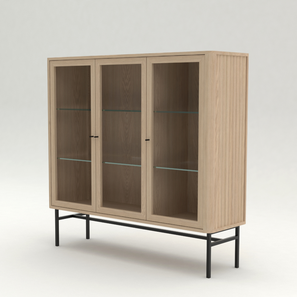Velvet vitrine - 3 doors (several choices) - Kristensen & Kristensen - 3