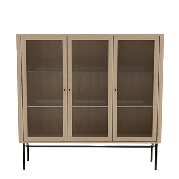 Velvet vitrine - 3 doors (several choices) - Kristensen & Kristensen