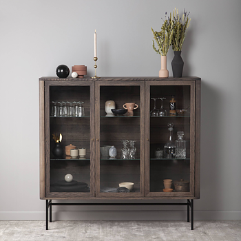 Velvet vitrine - 3 doors (several choices) - Kristensen & Kristensen