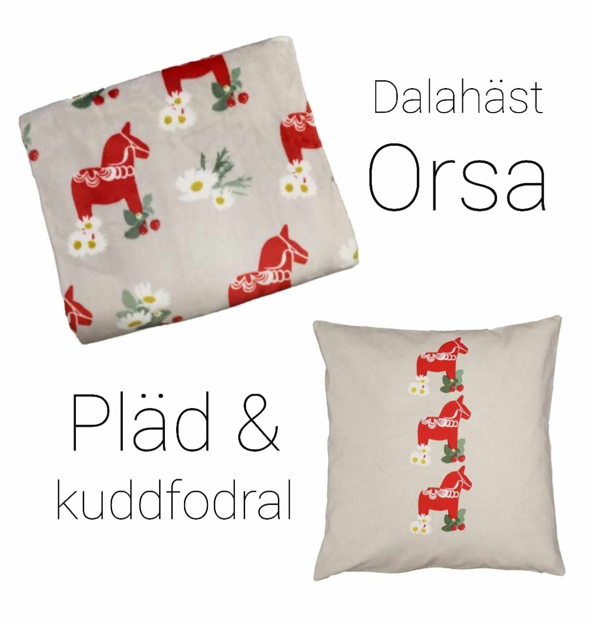 Paket Pläd och Kuddfodral