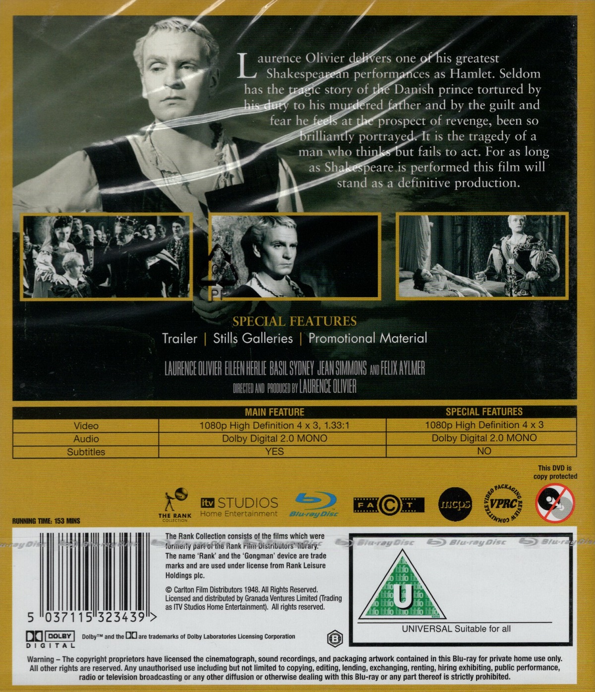 Hamlet (ej svensk text) (Blu-ray) - 2
