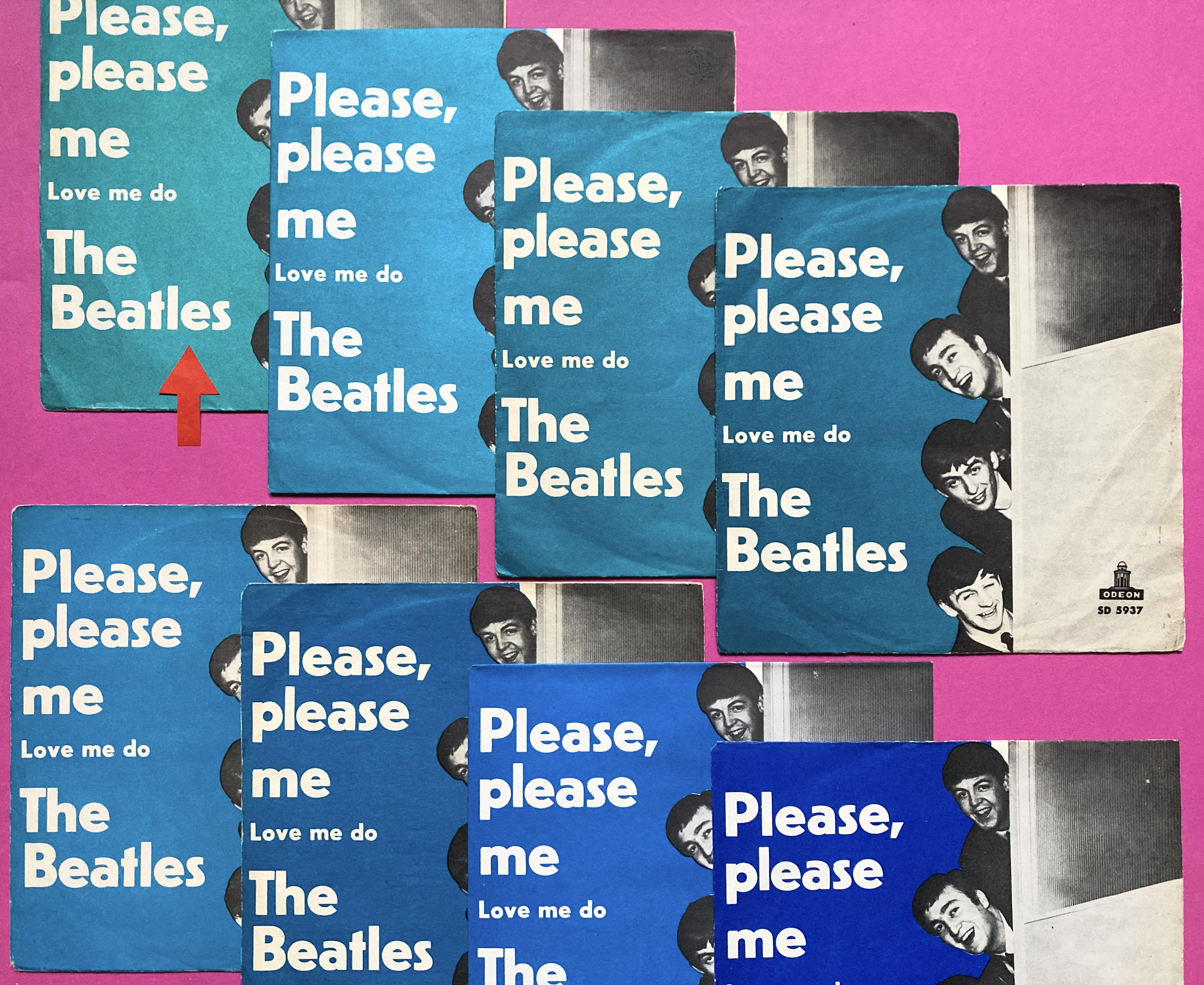 BEATLES - Please, please me Rare TURKOS / RÖD etikett Swe PS 1963 - 5