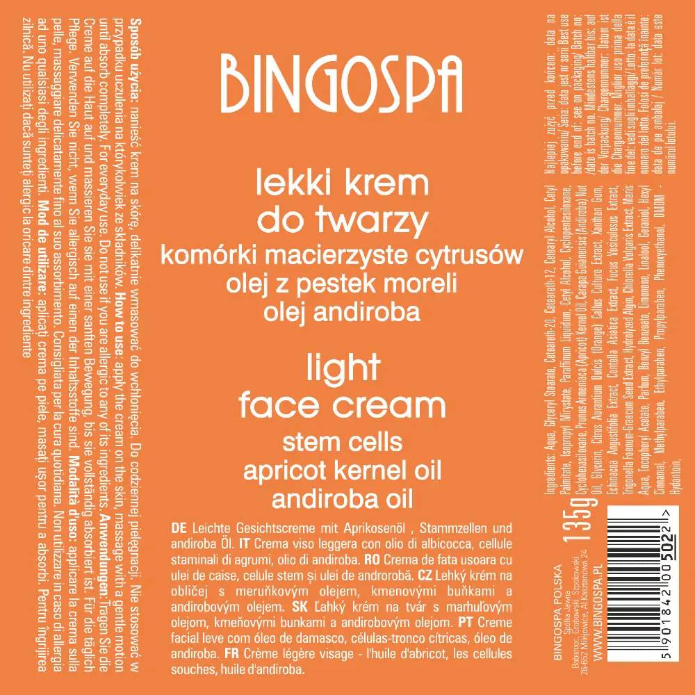 Mild ansiktskräm med aprikosolja - 2