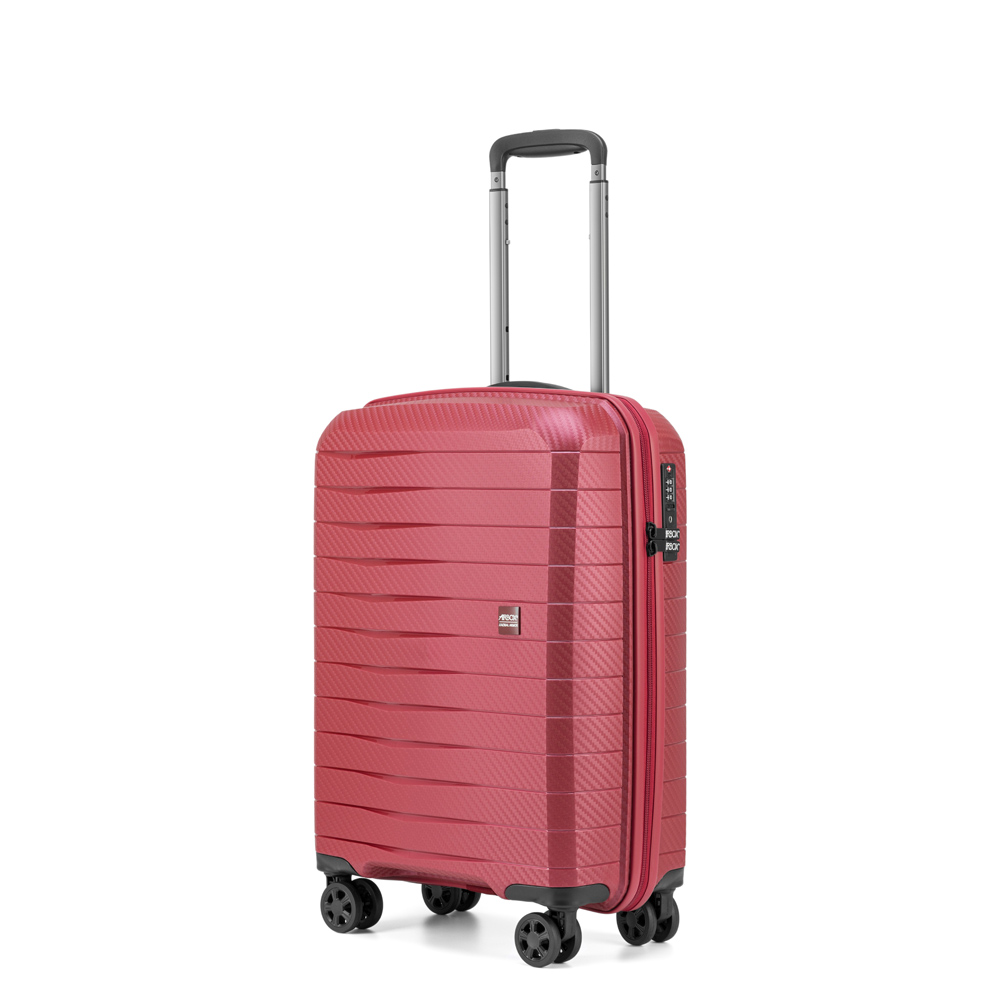 Hårda resväskor - AIRBOX AZ18 3-set 75/65/55 Rasberry Red - 4
