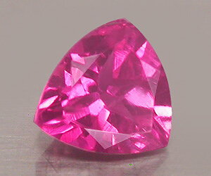 Turmalina rosa natural de primera calidad talla trillante de 4,1 mm