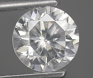 Impresionante piedra preciosa de circón blanco natural con talla de diamante de 5 mm