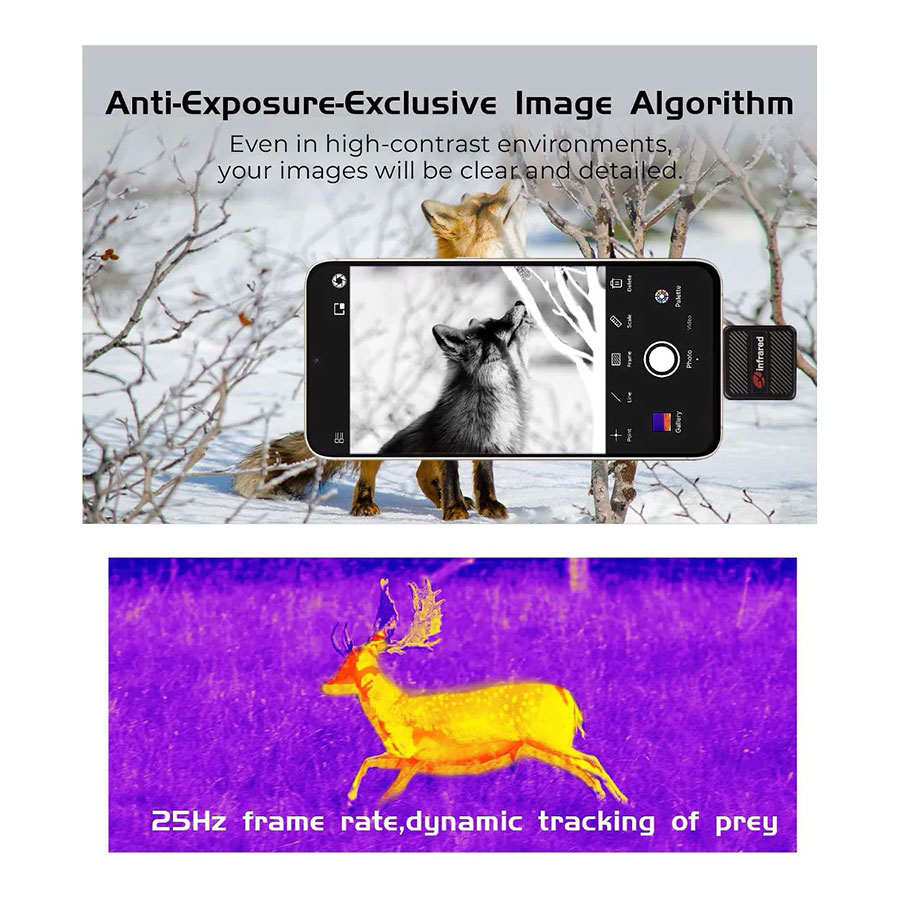 Xinfrared T2 PRO 256 x 192 Värmekamera För Android Mobil, Plattor - 7
