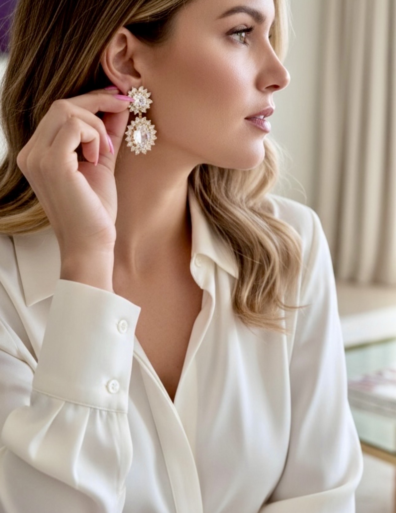 Earrings Tracy Clear Gold - 2
