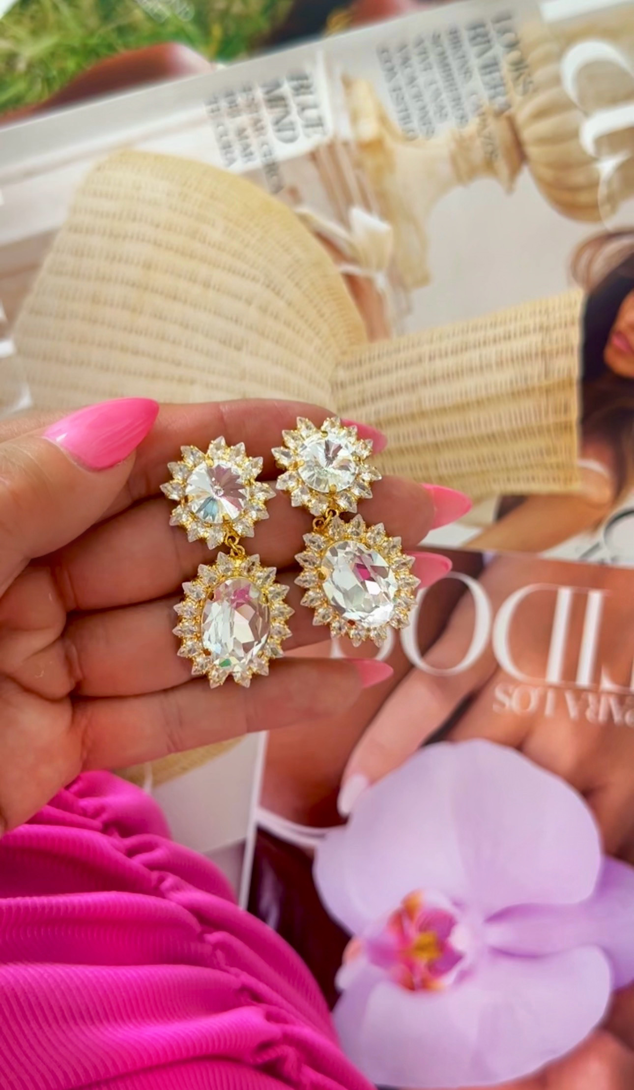 Earrings Tracy Clear Gold