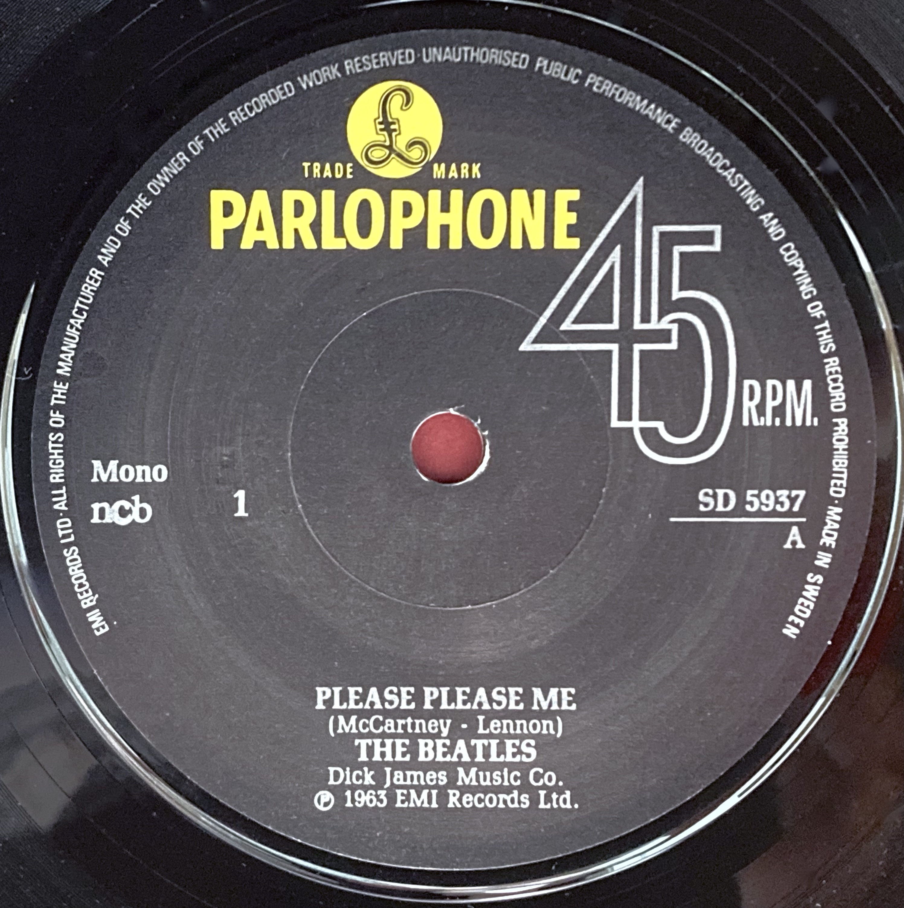 BEATLES - Please, please me 7" Swe PS 1979 - 3