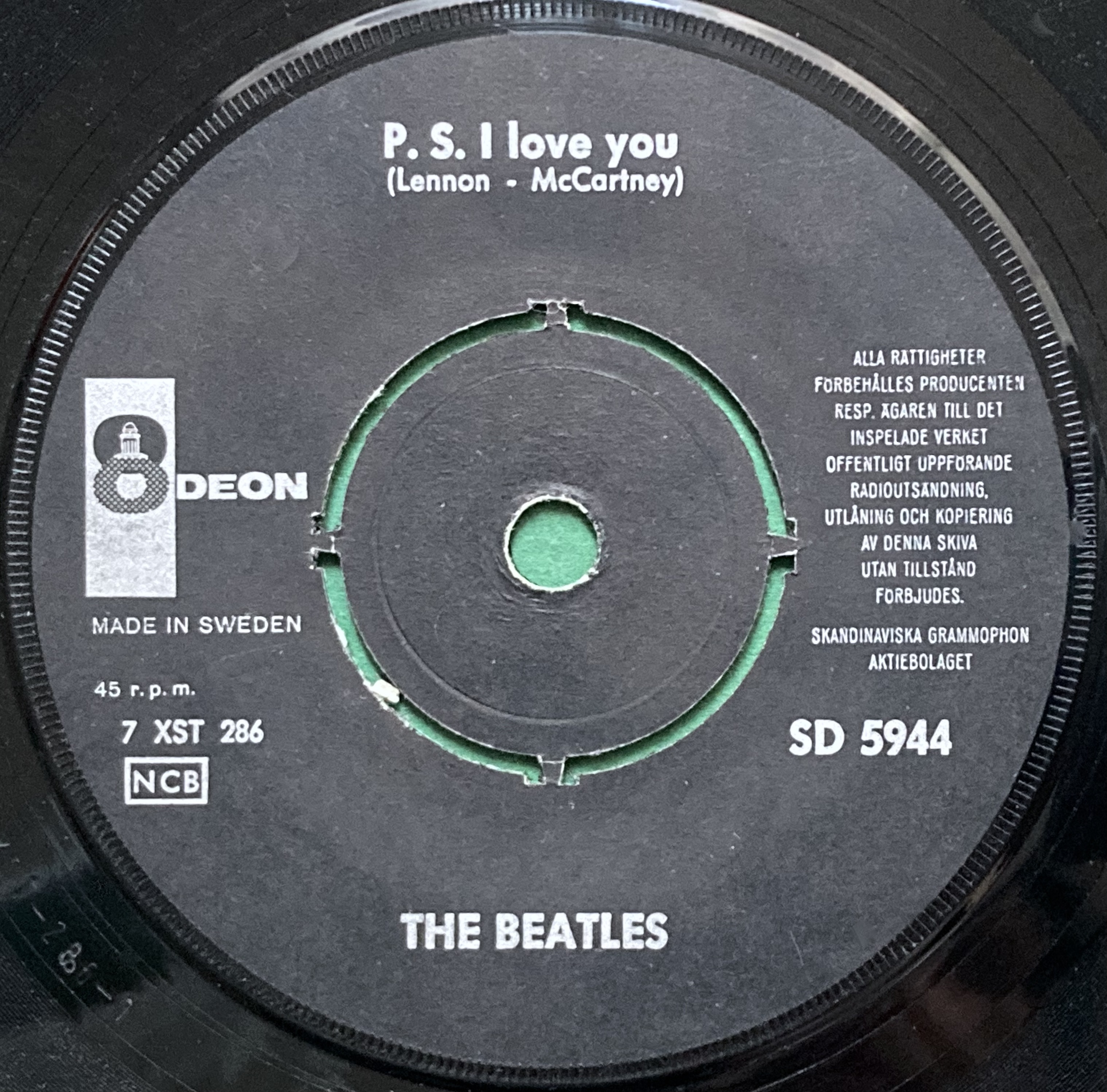 BEATLES - From me to you 7" BRUN Swe PS 1963 - 4