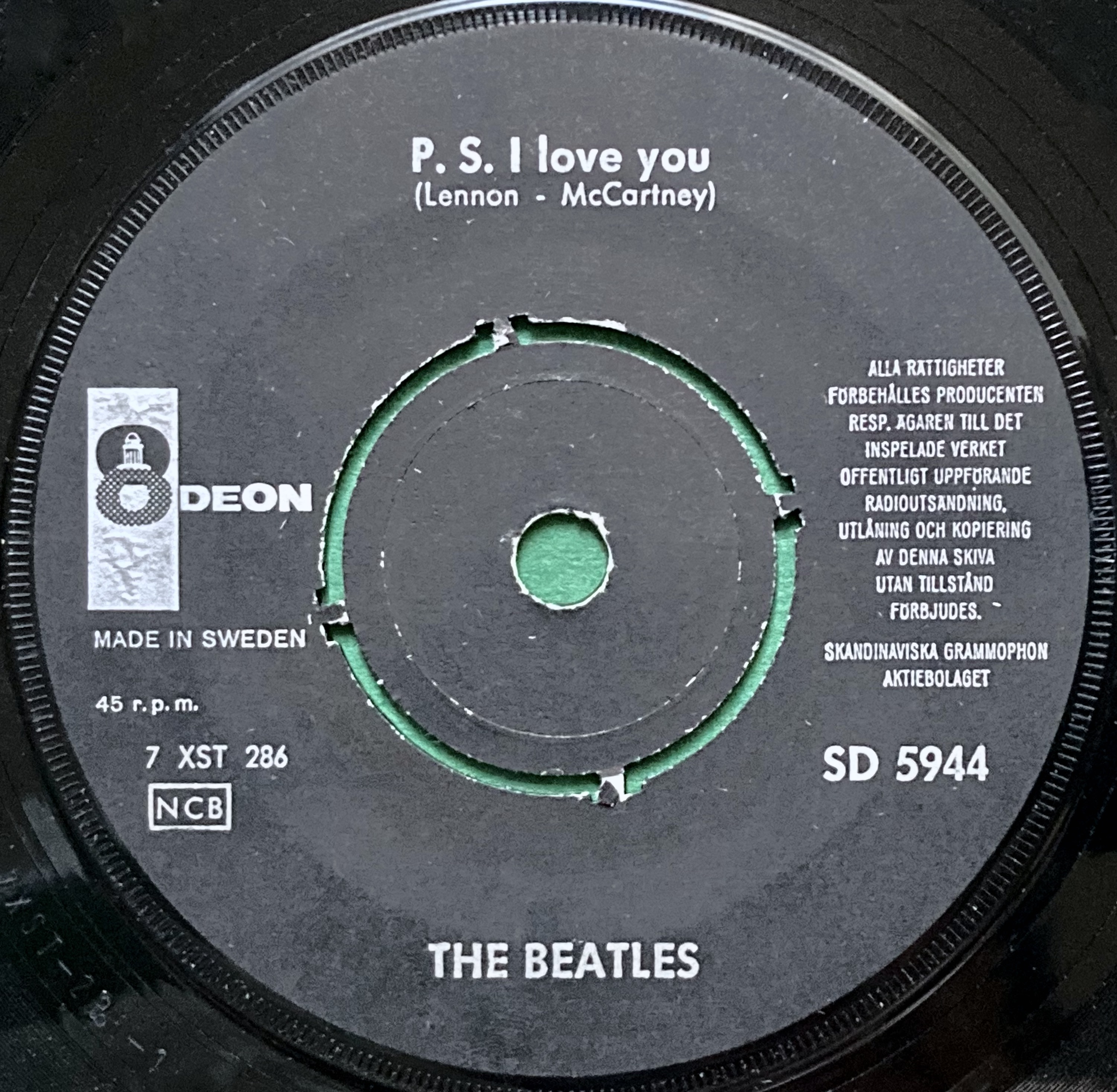 BEATLES - From me to you 7" GUL Swe PS 1963 - 4