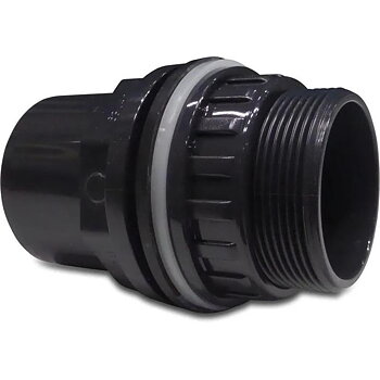 PVC-Tankgenomföring Grå 25/32 mm x 1" (10 bar)