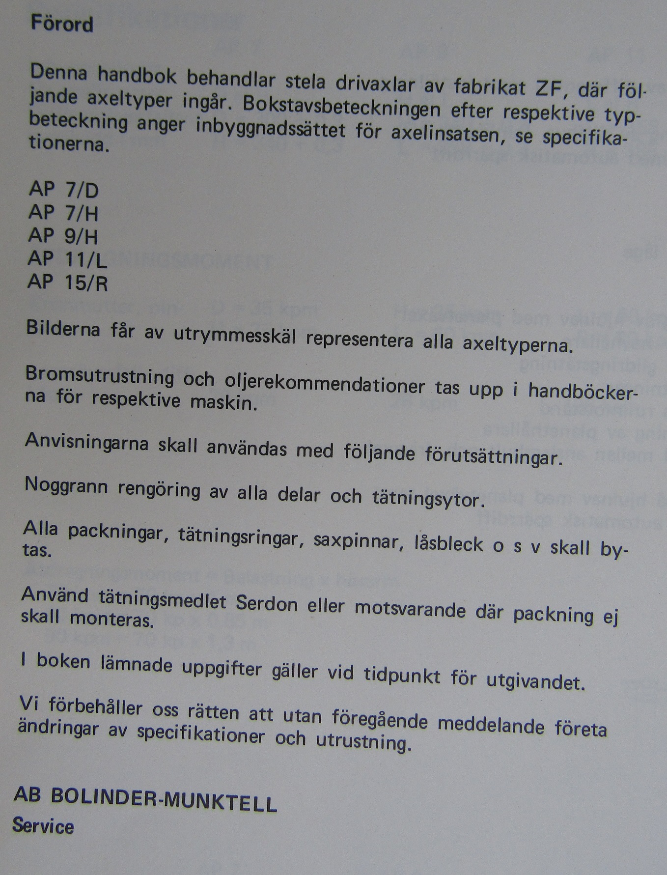 1972 Volvo BM Drivaxlar verkstdshandbok 1-72 - 2