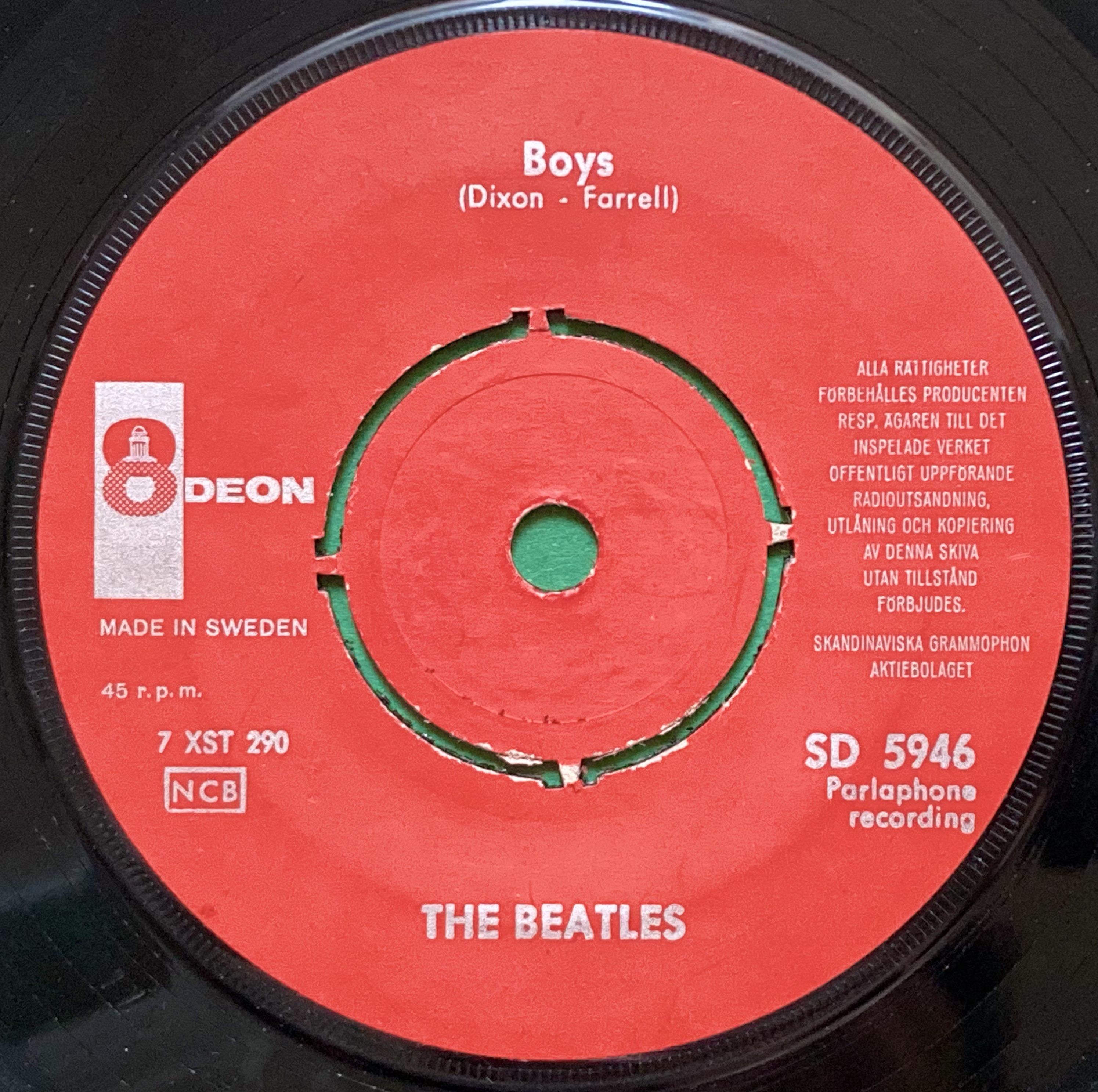 BEATLES - Twist and shout 7" Orange Swe PS 1963 - 4