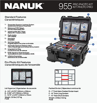 Nanuk 955 - Pro Photo Kit