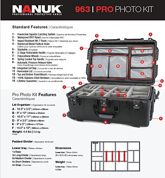 Nanuk 963 - Pro Photo Kit