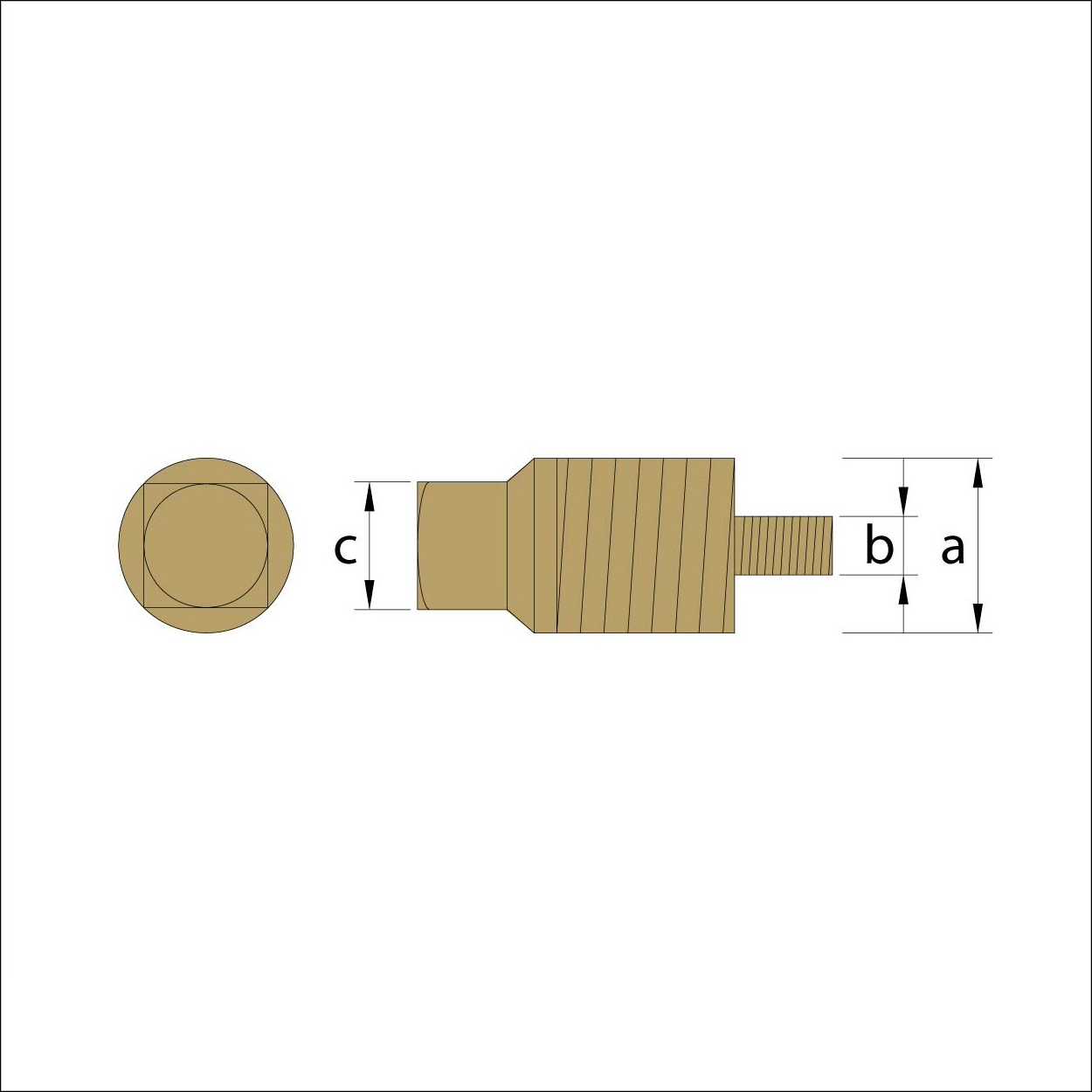 Anodplugg (hane) till Volvo-Penta motorer - 6