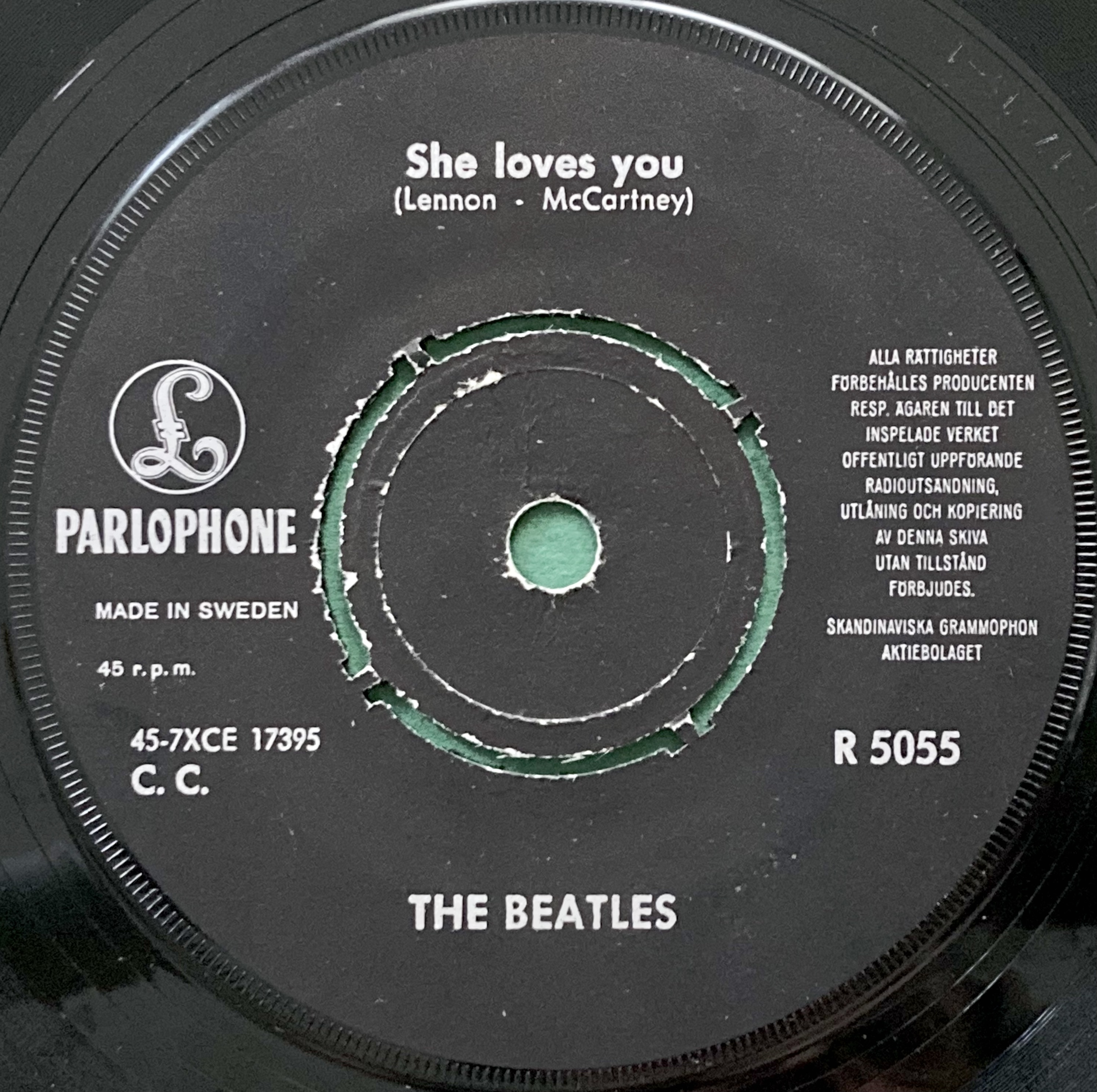 BEATLES - She loves you 7" Orange Swe PS 1963 - 3